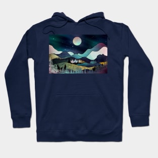 Starry night in the mountains Hoodie